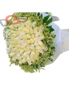 Flower Bouquet of White Roses for your Fairy Princes