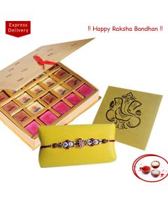 Mewa bites Golden Box with a fancy rakhi for brother