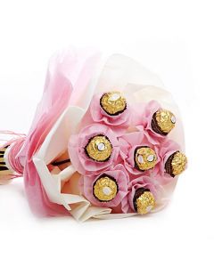 pleasantly pink ferrero rocher chocolate bouquet