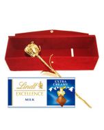 Lindt Swiss Chocolate with Golden Rose LINDT16